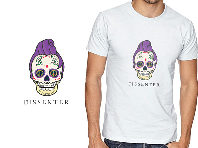 DESSENTER - T-shirt print Design illustration illustration art mascot design mexico print skull art tshirt tshirtdesign