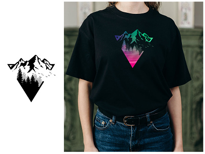Mountains - T Shirt Print Design