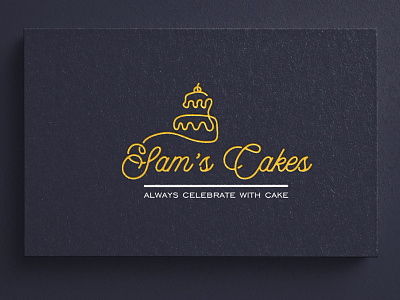 Sam's Cakes - Logo Design art branding design flat illustration logo minimalist ui