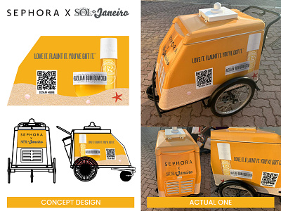 POPSICLE CART BRANDING - SEPHORA UAE art branding branding design customized brand design design dubai dubai design my works outdoor advertising popsicle card sephora sephora branding sephora uae sol sol de janeiro uae udarts ui