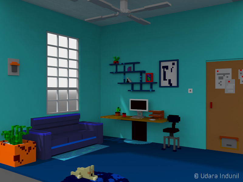 Pixel Design - Room Interior by Udara Jayasanka on Dribbble