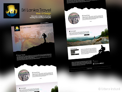 Sri Lanka Travel - Web UI Design adventure camping concept design idea srilanka travel ui ux web