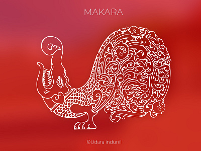 Makara - Sri Lankan Dragon art concept design dragon illustration minimalist srilankan traditional