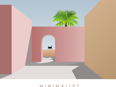 M I N I M A L I S T 3d art cat illustration minimal minimalist minimalist art minimalistic my work shadows vector