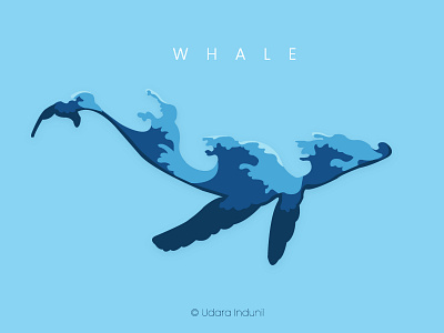 WHALE - Minimalist Design 2d art concept design flat iconic illustration minimalist srilankan vector