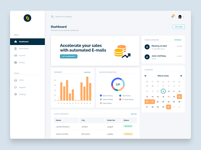 Dashboard analytics application banner booking dashboard design header illustration navigation notes planner schedule search side menu table to do ui uidesign uiux widget