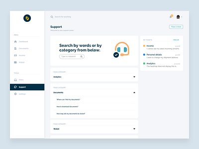Support center application articles cards case dashboard design faq guides help illustration request support texts ticket typography ui uidesign uiux vector widgets