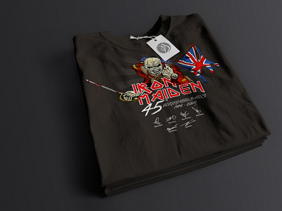 Iron Maiden 45th Anniversary T-Shirt Project branding cartoon logo charecter design design graphic design illustration mockup t shirt design