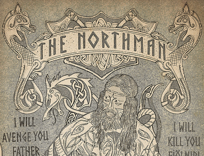 Social Media Poster for The Northman Movie branding charecter design graphic design illustration poster design