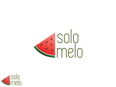 Solomelo design dribbble flat flatlogo fruit gradient illustration logo logodesign solo solomelo watermelon