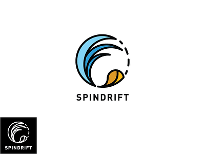 Spindrift design dribbble dribbbler drift flat flatlogo illustration logo shot spin spindrift wave