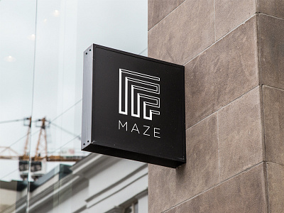 Maze black design dribbble dribbbler flat flatlogo logo maze mazelogo shot white