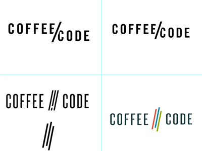 Coffee & Code logo concepts logo typography