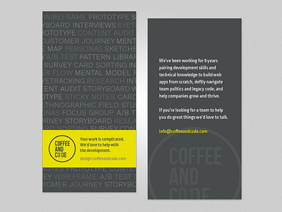 Marketing flyer - front and back view