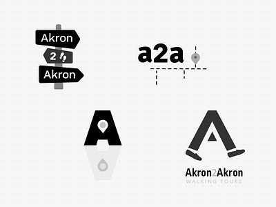 Other unused concepts akron concept greyscale logo rough
