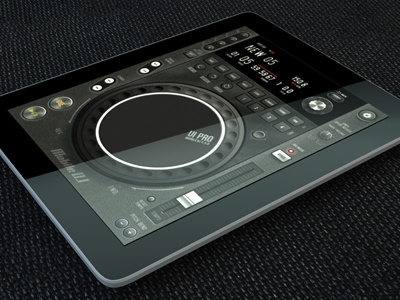 Tablet/Phone User Interface Professional Set V. 5 Mobile DJ black buttons interface ipad knobs metal music plastic ui user