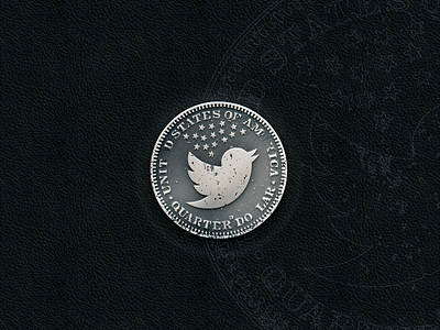 Twitter Coin coin leather metal twitter