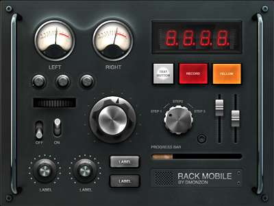 Ui7grey2 black buttons interface ipad knobs metal music plastic ui user