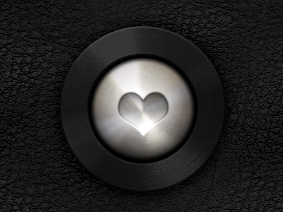 Stainless Steel Love Button button love stainless steel texture