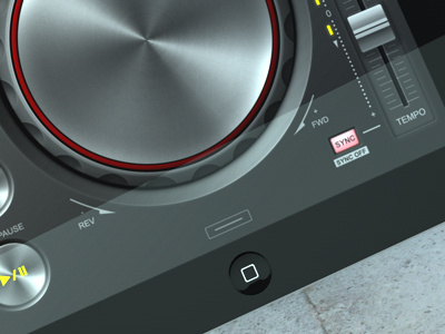 DJ UI preview dj ipad mixer music pioneer psd