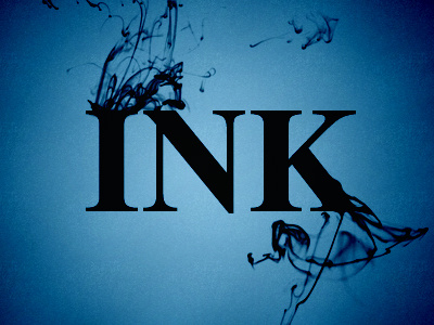 Ink black font ink liquid