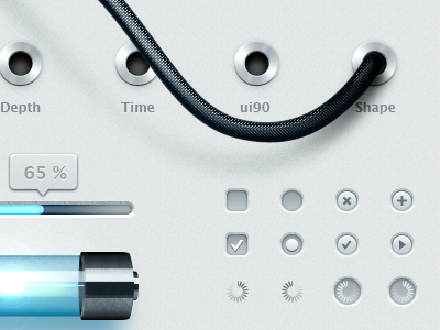 UI Preview cable display interface light ui user ux white