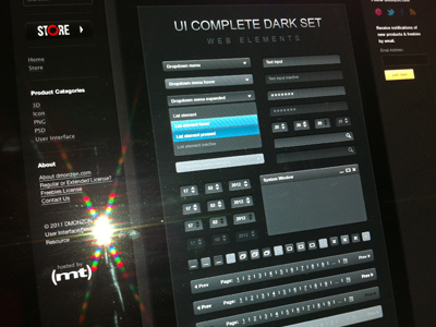 Complete Web Dark Ui Set complete elements interface kit set ui user ux web