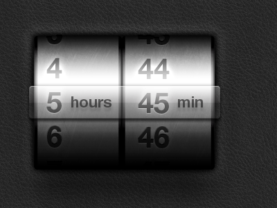 Timer experience interface metal shiny steel timer ui user ux