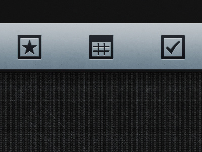 App bar app bar calendar fabric icons iphone list square texture vip