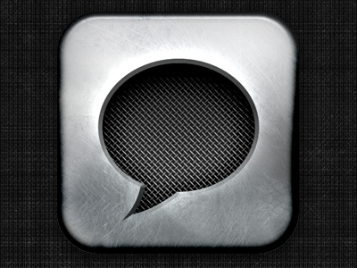 Chat-Mic Icon chat icon mesh metal mic microphone texture