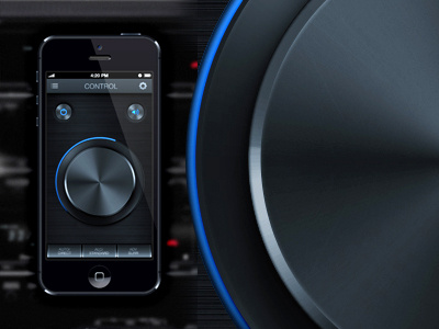 Pioneer App User Interface PSD app buttons interface knob metal music pioneer texture ui user ux