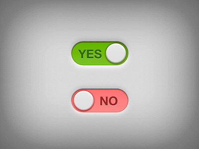 Yes - No Switch PSD Freebie flat freebie green no red shade switch volume yes