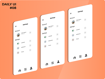 Daily UI #08. Settings page.