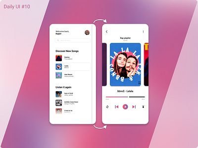 Daily UI #10. Music player.