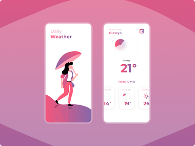 Daily UI #24. Weather app app dailyui design graphic design illustration mobile ui weather