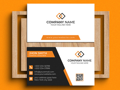 Corporate Business Card Design abstract brand identity branding business card business card design business cards template clean corporate creative design elegant flat graphic design minimal mockup modern professional stylish template unique