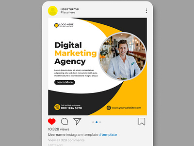 Corporate Social Media Post Template Design