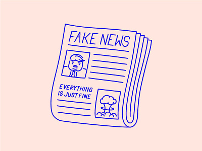 Fake News fake news graphic illustration newspaper politics trump