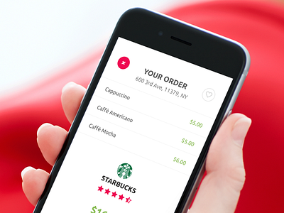 Ordering APP - iOS & Android Dual Platform APP Design app coffee delivery app ordering app starbucks