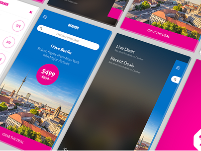 Travel Deals APP - (TEASER) app deals design gui iphone travel ui ux