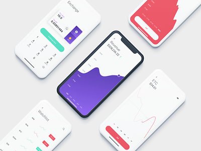 Cryptocurrency iOS App [Teaser] app cryptocurrency finance fintech infographic ios statistics trending ui ux