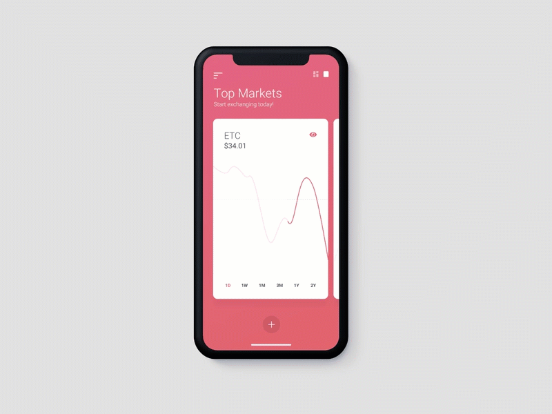 Cryptocurrency iOS APP- Animation [Teaser] animation app cryptocurrency finance fintech gif interaction ios iphone x mobile transitions ui