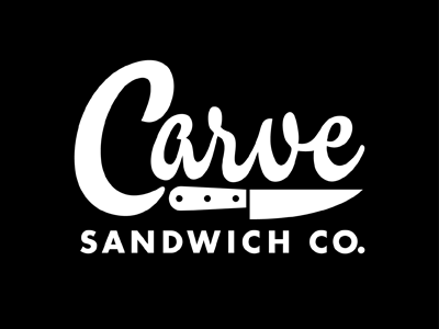 carve sandwich co. carve knife logo retro sandwich vector vintage