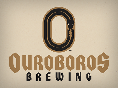 ouroboros animal beer branding brewing design home brew logo o ouroboros snake vector wheat