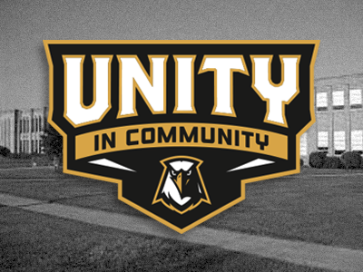 unity in community athletics bird branding eagle logo sports type