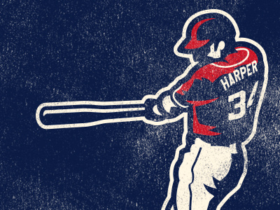 harper baseball bat batter harper nationals retro vintage washington