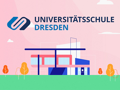 UNIVERSITÄTSSCHULE DRESDEN - ERKLÄRVIDEO 2 2d after effects animation art character color scheme design explaination video graphic design illustration illustrator logo motion graphics vector