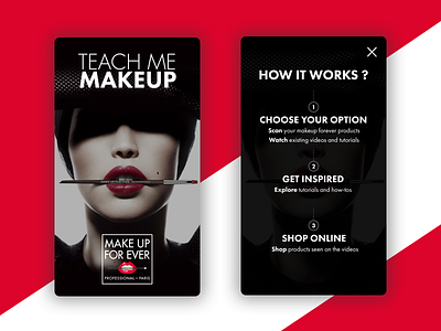 Teach Me Makeup IOS App ( Onboarding ) ios makeup ui ux