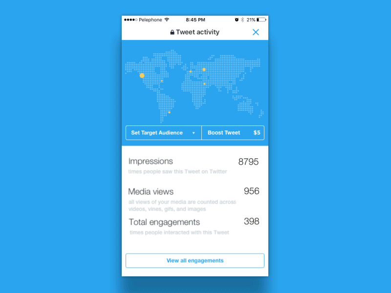 Tweet Activity Redesigned after effects tweet ui animations ux