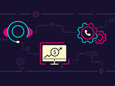 Guide to optimize your callcenter efficiency - Freshcaller blog art calle centre calle centre customer design dribbble freshcaller freshdesk freshworks happy customer illustration minimal photoshop vector